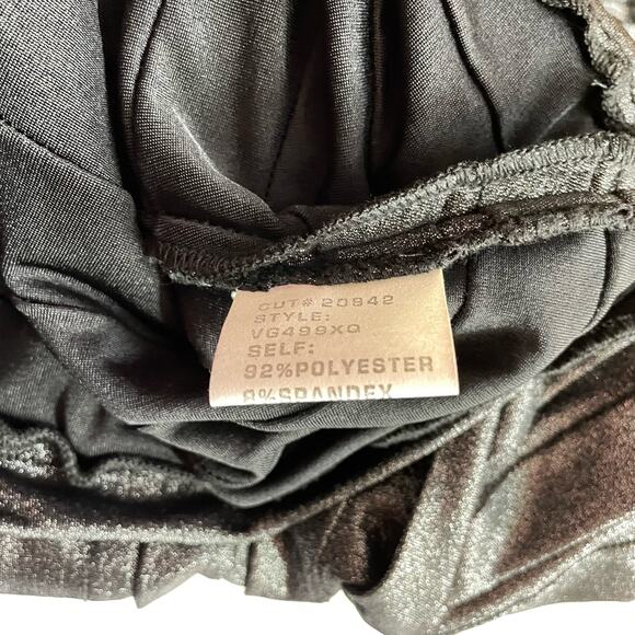 Tadashi Metallic Gray Surplice V-Neck Pleated V Neck Knit Dressy Top womens 1X - Picture 8 of 9